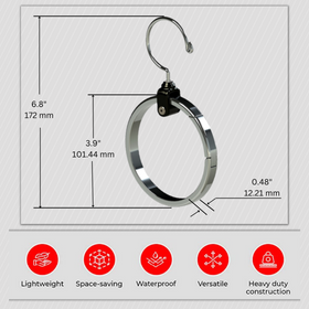 1-Pack Multipurpose Closet Hanger Organizer ROLLY HANGER Great Space Saver Ideal for Tidying Up Any Closet Perfect for Belts, Sport Hats, Ties, Scarves, Purses & More